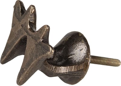 Clayre & Eef Deurknop 4x4 cm Bruin IJzer