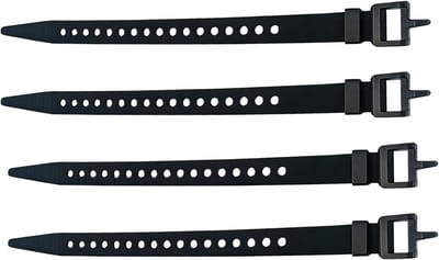 Kabelbinders - Spanbanden Riemen - Uitrusting Zekeren - Verstelbare Gesp - 4 Stuks 30cm - Zwart