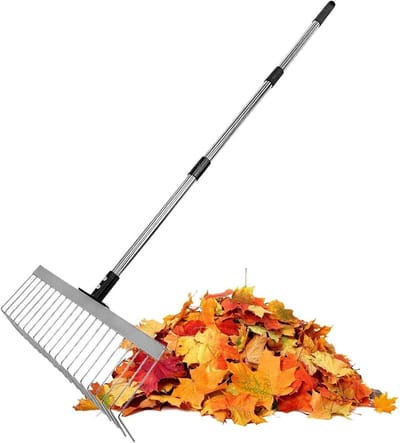 Tuinhark - Verticuteerhark - Gazon Onderhoud - Verstelbare Steel - 125 cm - Meerkleurig
