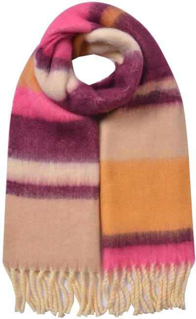Clayre & Eef Wintersjaal Dames 37x210 cm Geel Synthetisch