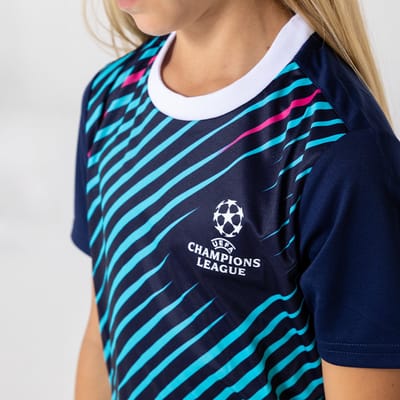 Champions League Voetbaltenue Kinderen - Maat 116 t/m 164 - Sportkledingset - Voetbalshirt & Broekje - Jongens & Meisjes - Officiële UEFA Merchandise