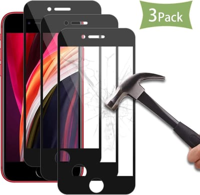 3x Screenprotector Full Tempered Glass Glazen Gehard Screen Protector 2.5D 9H (0.3mm) - Geschikt voor: iPhone 7 / 8 / SE 2020 / 2020