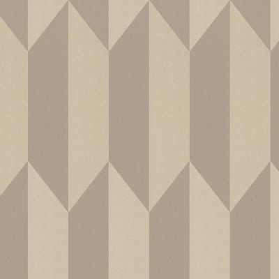 Exclusief luxe behang Profhome 790865-GU vliesbehang hardvinyl warmdruk in reliëf gestructureerd met geometrische vormen glanzend beige crèmewit zijdegrijs platina 5,33 m2