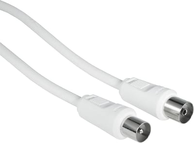 Hama 00182193, 1,5 m, Coax, Coax, Wit