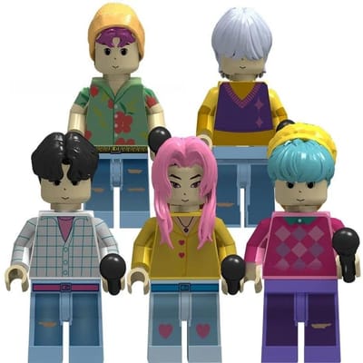 Mini Blokken Rumi Mira Zoey Actiefiguur Bouwstenen Speelgoed Randapparatuur Bureau Decoratie Verzamelspeelgoed Kerstcadeau blue