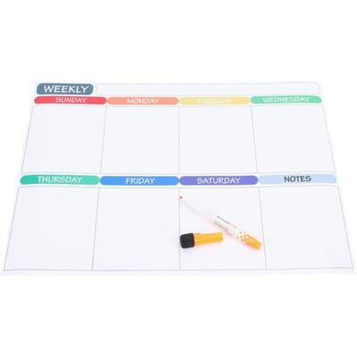 Magnetische Uitwisbare Kalenderset Uitwisbare Magnetische Maandelijkse Wekelijkse Dagelijkse Plannerbord voor Koelkastdeur blue