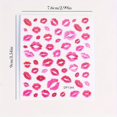 Fantasy Hart & Kus Print Nail Art Stickers - Zelfklevend, Nagelstickers voor Eenvoudige DIY Manicures Decoratie