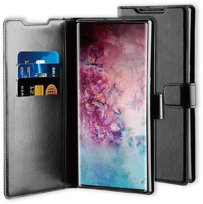BeHello Samsung Galaxy Note10 Hoesje - Gel Wallet Case Met Ruimte Voor 3 Pasjes Zwart