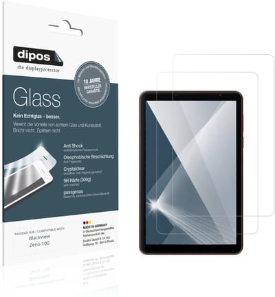 dipos – 2x Pantserfolie geschikt voor Blackview Zeno 100 | 9H Screenprotector