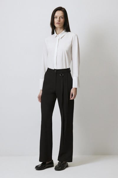 Touché Privé - High waist broek met metalen accessoires - Zwart - Dames