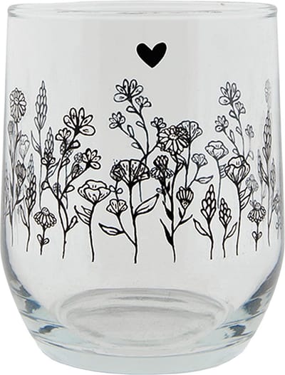 Clayre & Eef Waterglas 300 ml Glas Bloemen