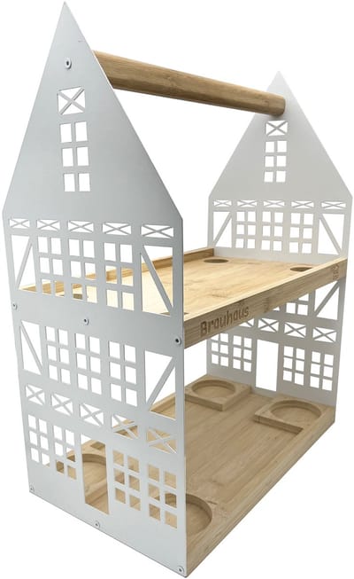 UNUS® Etagère decoratieve met 2 lagen en handvat wit brauhaus