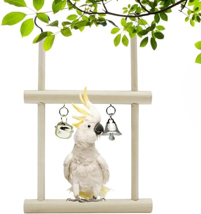 Vogel Speelgoed Set - Kooi Accessoires - Stimuleert Natuurlijk Gedrag - Met Geluid En Bel