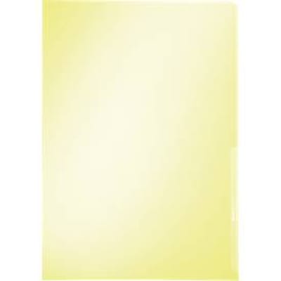Insteekmap L-model Leitz Premium copy safe 0.15mm PVC A4 geel 100 stuks