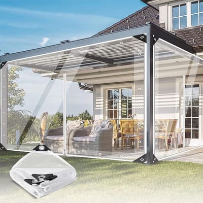 Transparant Dekzeil - Waterdicht PVC Zeil - Buiten Beschermen - Dubbele Rits - 420 g/m² - Doorzichtig