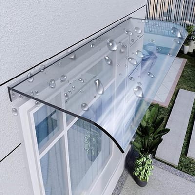 Deurluifel Gebogen - Regenkap Buiten - Bescherming Huis - Stil En Sterk - 40x150cm - Transparant