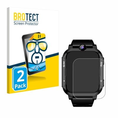 BROTECT - Screenprotector voor Blackview Z20 Kids Smartwatch - Folie Beschermfolie transparant 2 Stuks