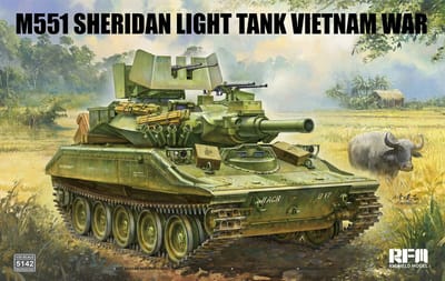 Rye Field Model Modelbouwpakket Militaire voertuigen - 5142 M551 Lichte Sheridan Tank - Vietnamoorlog - Amerikaanse Tank Plastic - 1:35 - Modelbouw