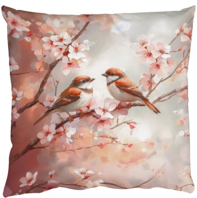 Sierkussens - Kussentjes Woonkamer - 50x50 cm - Vogels - Romantic - Bloesemtak
