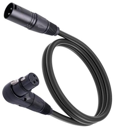 Dailygoods Microfoon Verlengkabel Adapter - 90° Hoek - Duurzaam ontwerp - 1,8 m - Geschikt voor mixers, versterkers en meer - Perfect voor muzik...