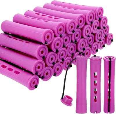 30 Stuks Permanente Krulspelden voor Thuisgebruik - Medium Formaat Haarstyling Tools, Ideaal voor Krullen en Haar Salons, Paars