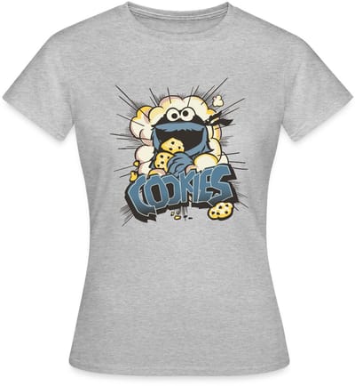 Sesamstraat Koekiemonster En Koekjes T-Shirt Dames