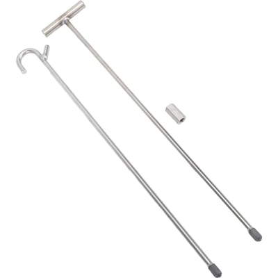 32 Inch 5e Wiel Pin Trekker Roestvrij Staal Vijfde Wiel Pin Trekker Heavy Duty Draagbare T-greep white