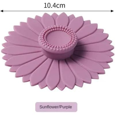 Couvercle de tasse en Silicone scellé, tasse créative, tasse en verre et céramique, anti-poussière, ustensiles de cuisine, salle à manger violet