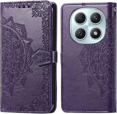 imoshion Hoesje - Geschikt voor Xiaomi Redmi Note 15 (5G) - Mandala Bookcase - Paars