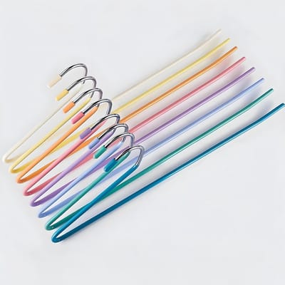 Dailygoods- Broekhanger Ruimtebesparend - Metalen Kleerhanger - Antislip - Multifunctionele Hanger - 8 Stuks - Roestvrij Staal