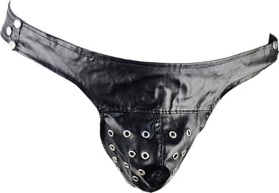 BamBella ® Onderbroek erotische string open achter kant BDSM maat L/XL zwart heren ondergoed