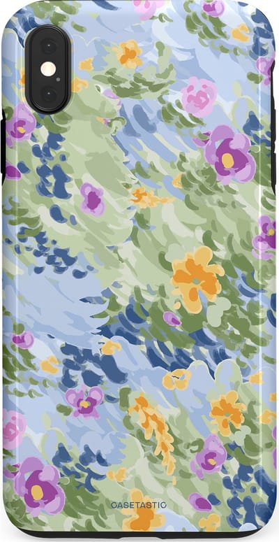 Casetastic Hoesje Geschikt voor Apple iPhone Xs Max - Stijlvolle Beschermende Duo-layer Case - Zonnige Bloemtuin