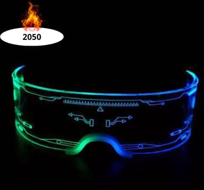Bovista - Festival Bril - Rave - Space - Techno - Freaky Glasses - Heren - Dames - Zonnebril - Led 3