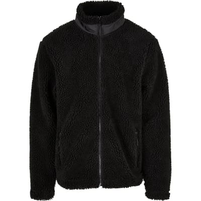 Urban Classics - Basic Sherpa Jacket - S - Zwart