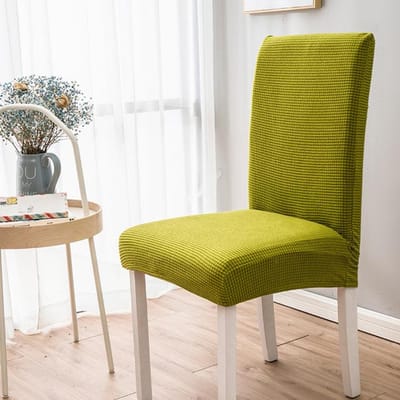 Housse de chaise épaisse à haute élasticité Jacquard taille universelle housses de chaise les moins chères housses de siège pour salle à manger décoration de la maison Universal Size yellow