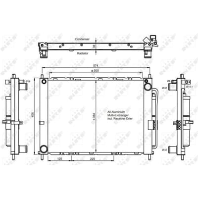 Condensor, airconditioning NRF 350068