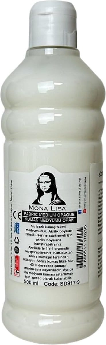 SÜDOR Textielmedium 500 ml. maakt van acrylverf textielverf, verbetert de hechting van acrylverf op stoffen. Wasmachinebestendig, wasbestendig. Textielverf medium, stofverf medium