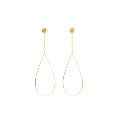 iXXXi Jewelry-Oval Chain Stone-Goudkleurig-Dames Oorbellen