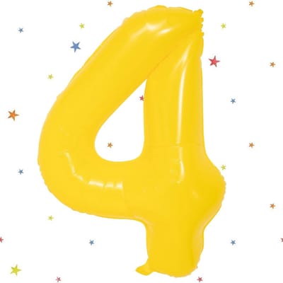 Grote Folieballon Cijfer 4 (101 cm) voor Verjaardagsfeest Decoratie