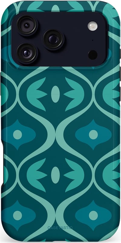 Casetastic hoesje geschikt voor Apple iPhone 17 Pro Max - MagSafe - Dubbellaagse bescherming - Decoratief Blauwgroen - Fashion Case - Petrol