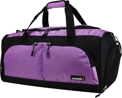 Grote Sport Holdall Plunjezak Zwart/Paars - Duffle voor Reizen en Sport