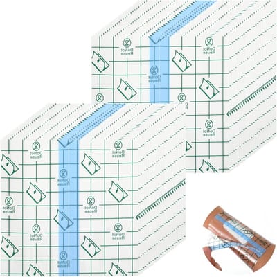 Set van 50 Stretch Waterdichte Hechtpleisters, 10 x 10 cm, Ideaal voor Tattoo Bedekking en Huidherstel, Transparante Beschermende Verbanden voor Wonden en Littekens
