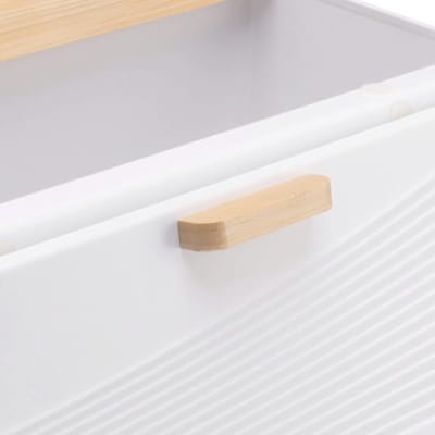 Broodtrommel Keuken - Brooddoos Opslag - Brood Vers Houden - Luchtdichte Afsluiting - 20x215x355cm - Wit