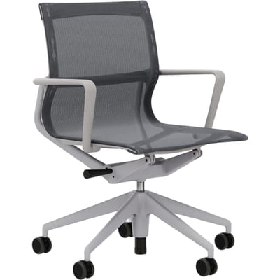 Vitra Physix bureaustoel - soft grey - 08 kiezelgrijs - soft grey - Wieltjes voor harde bodems