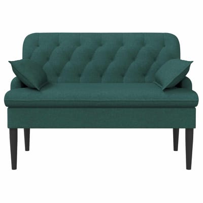 vidaXL - Lovingseat - met - knoopge - tuft - Donkergroen - 111 - x - 68 - x - 80 - cm - Stof