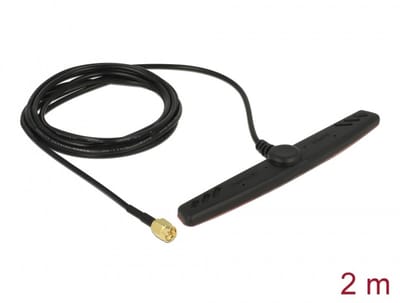 GSM UMTS LTE Antenne SMA-plug 2,5 DBI 2 M RG-174 Omnidirectionele lijmmontage