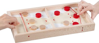 Gezelschapsspel: 2 in 1 SUPER PUCK 40x21,5x4,5cm, 9-delig, 5+