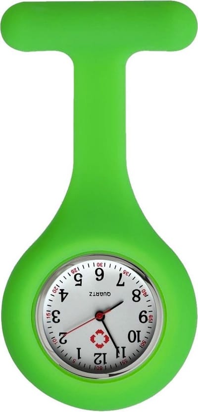 Fako® - Verpleegstershorloge - Zusterhorloge - Verpleegster Horloge - Siliconen Uni - Lichtgroen