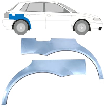 Reparatiepaneel achterspatbord voor Audi A3 8L 1996-2003 / Links + Rechts / Set