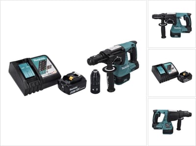 Makita DHR 243 RG1 accu-boorhamer 18 V SDS plus Brushless + 1x accu 6,0 Ah + oplader